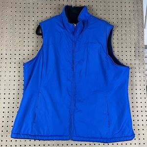 Boeing Vest Blue 2XL Reversible Faux Fur Full Zip XXL Logo